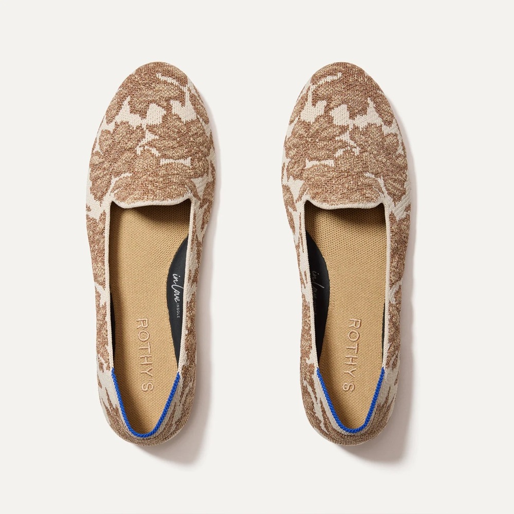 Rothy's Brown and Cream Loafers